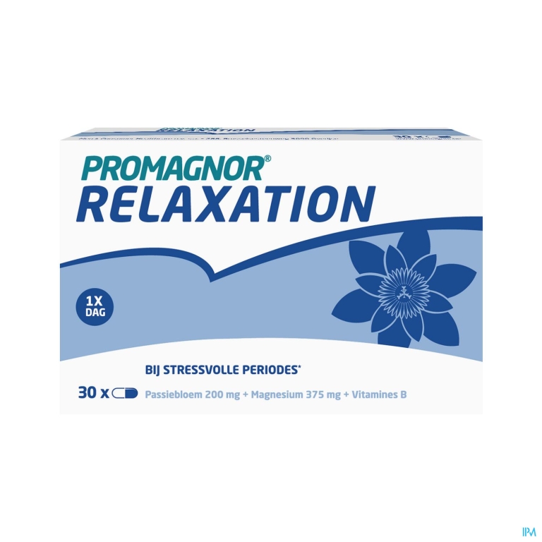 Promagnor Relaxation: Magnesium 350mg & Passiflora 200mg & Vitamine B 4mg (30 caps)