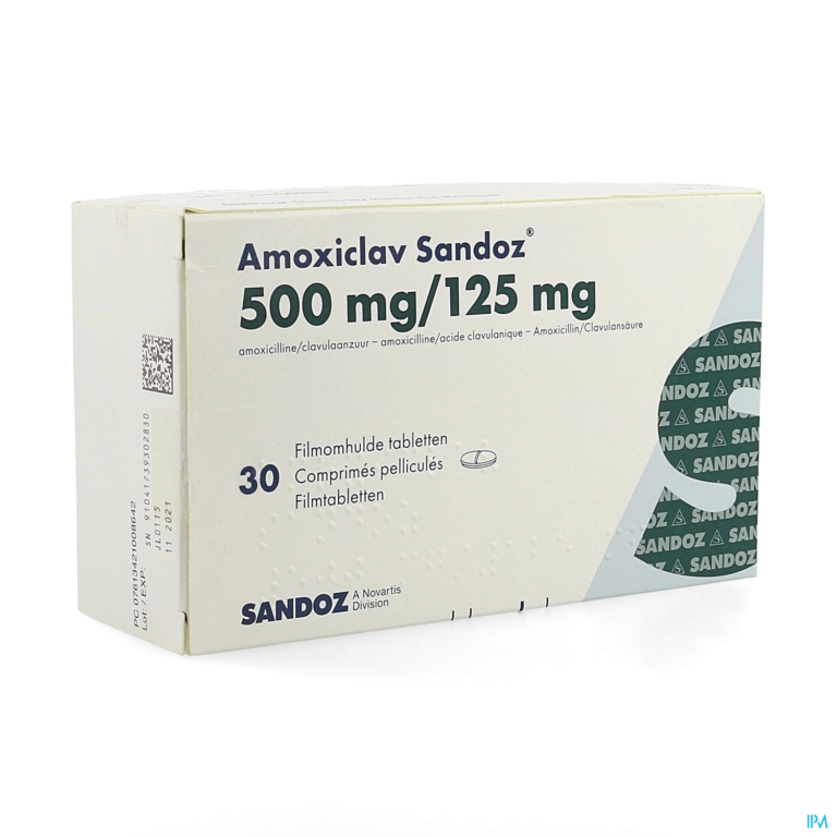 Amoxiclav Sandoz 500mg/125mg Comp 30