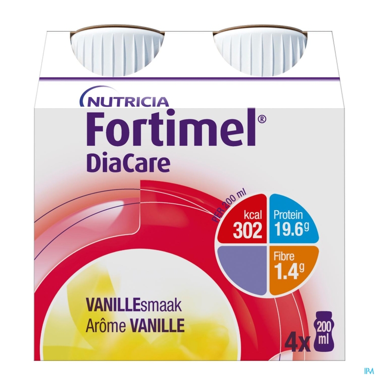 Fortimel DiaCare vanillesmaak 4x200ml