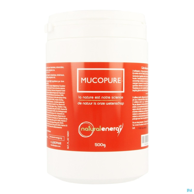 Mucopure Pdr 500g Natural Energy Labophar