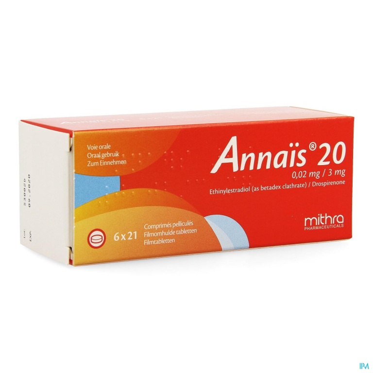 Annais 20 0,02mg/3mg Filmomh Tabl 6 X 21