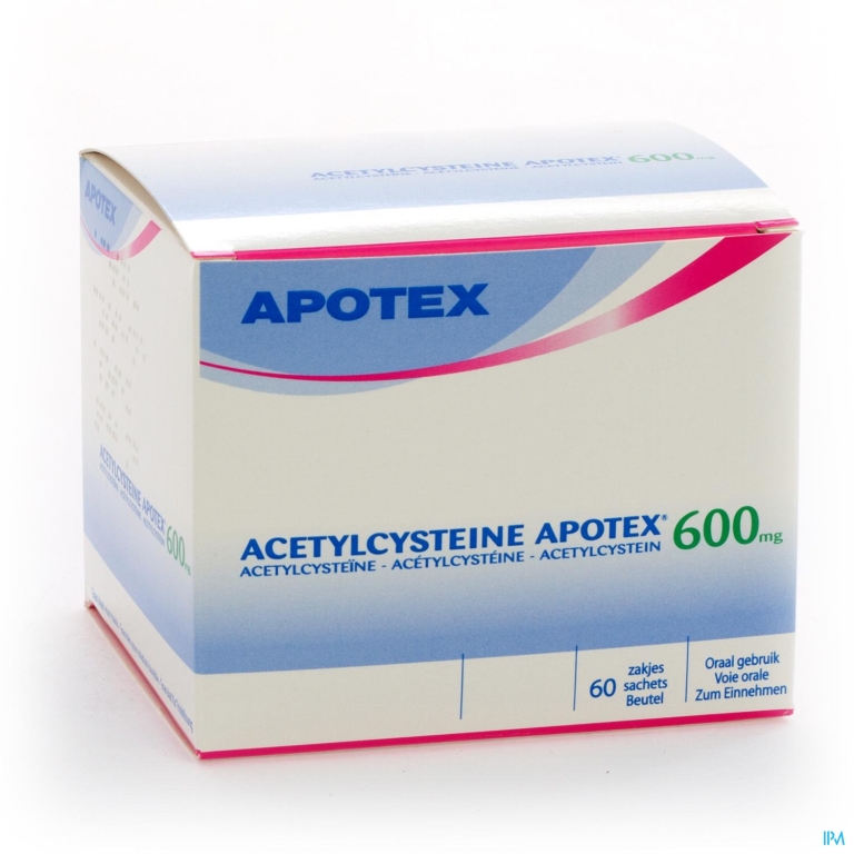 Acetylcysteine Apotex Sach 60 X 600mg