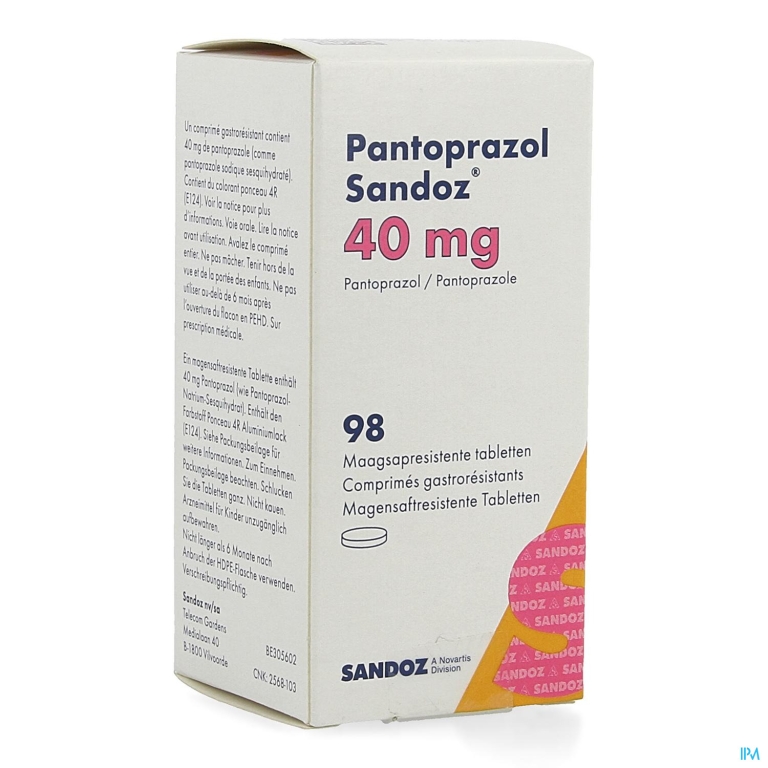 Pantoprazol 40mg Sandoz Maagsapresis. Tabl 98 Hdpe