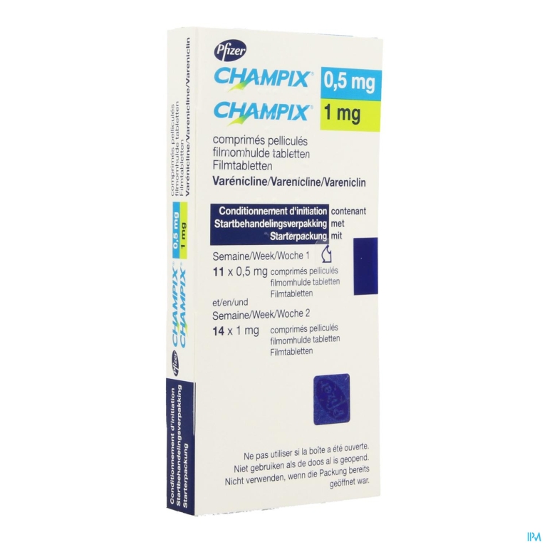 Champix Comp 11 (0,5mg) + 14 (1mg) Aclar/pvc/alu