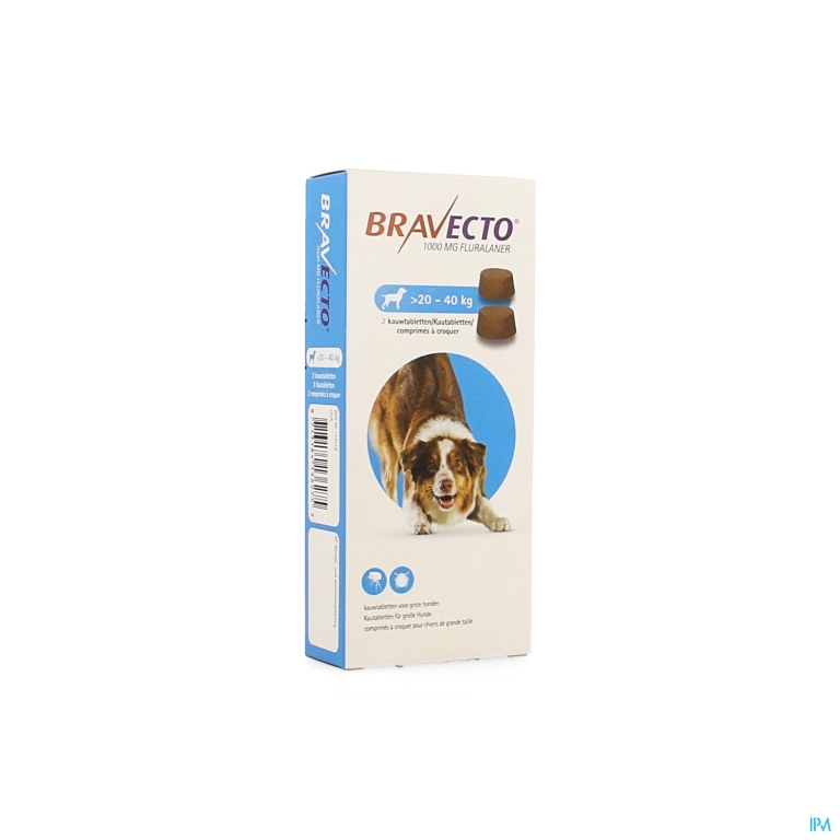 Bravecto Kauwtabletten Hond 2×1000,0mg