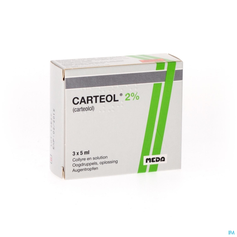 Carteol Collyre 2% 3 X 5ml