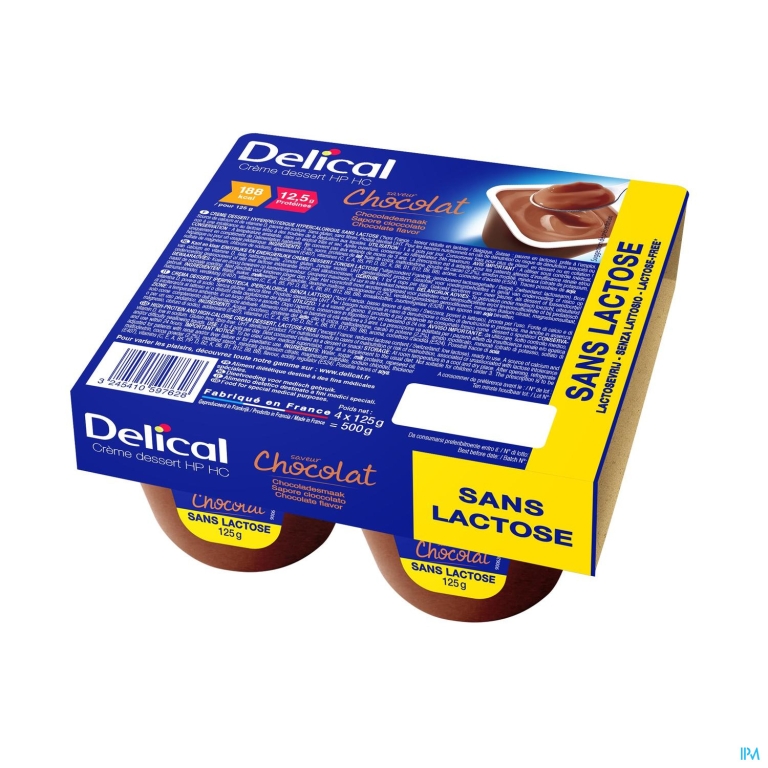 Delical Creme Dessert Hp-hc Z/lact.chocola 4x125g