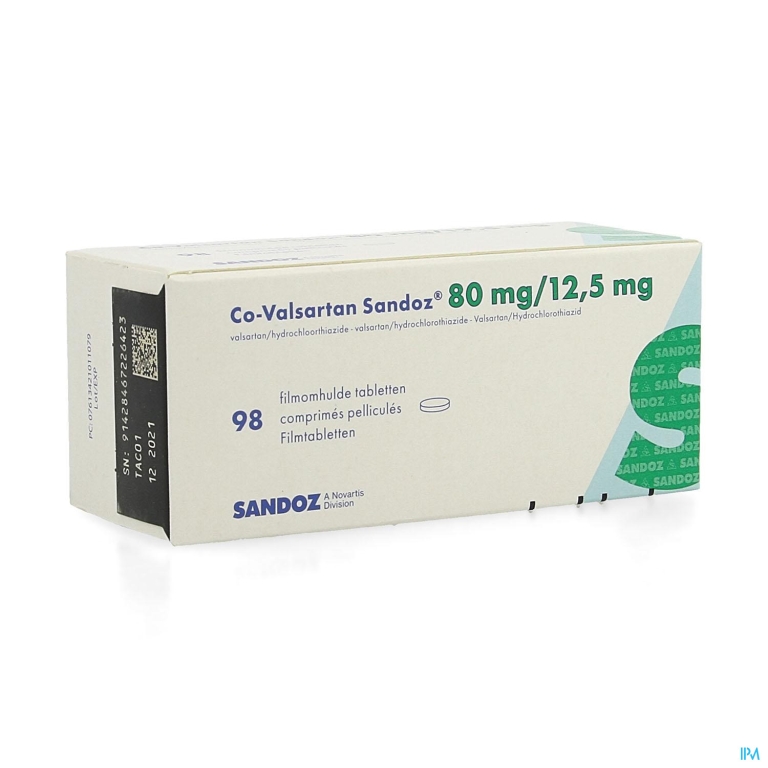 Co Valsartan Sandoz 80mg/12,5mg Filmomh Tabl 98