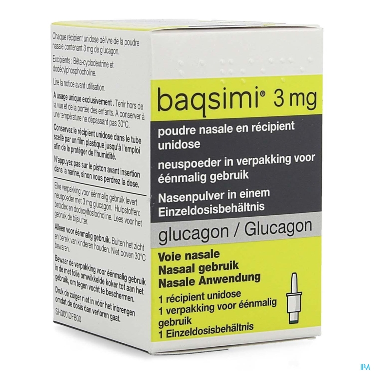 Baqsimi 3mg Snuifpoeder Unidose Container 1