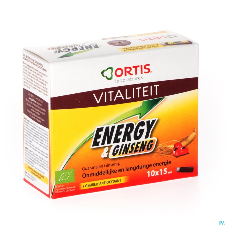 Ortis Energy&ginseng Bio Z/alc. 10x15ml