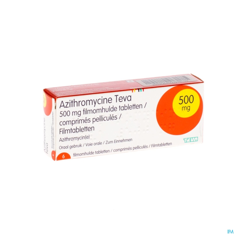 Azithromycine 500mg Teva Tabl Omhulde 6×500 mg