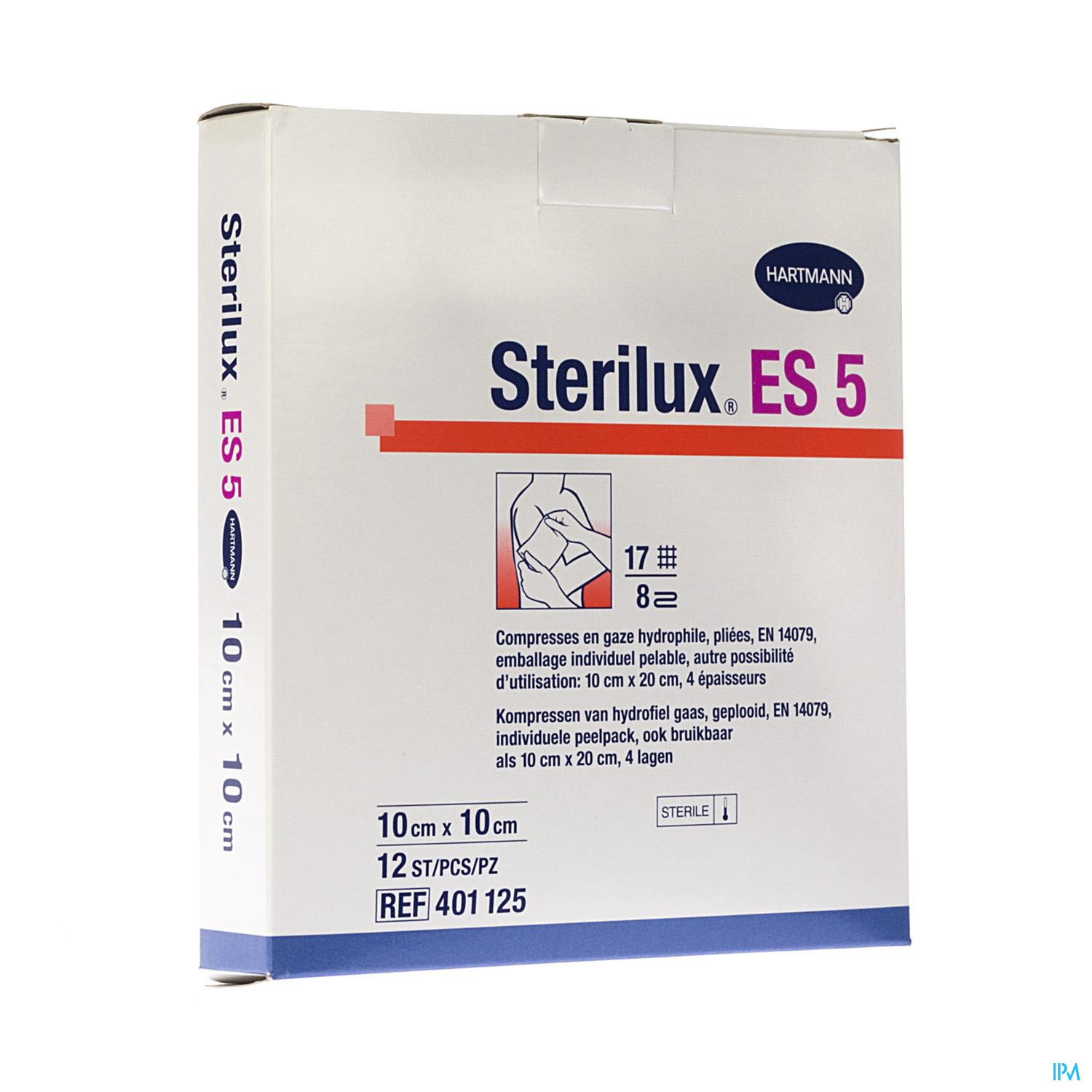 Sterilux Es5 Kp Ster 8pl 10,0×10,0cm 12 2050190