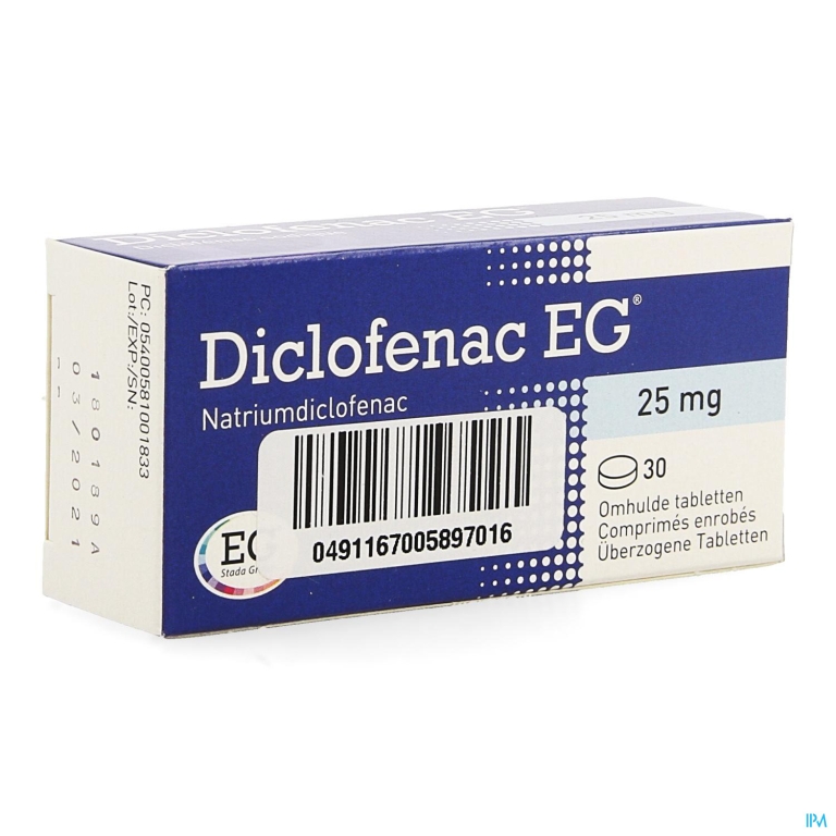 Diclofenac EG Comp   30 X 25 Mg