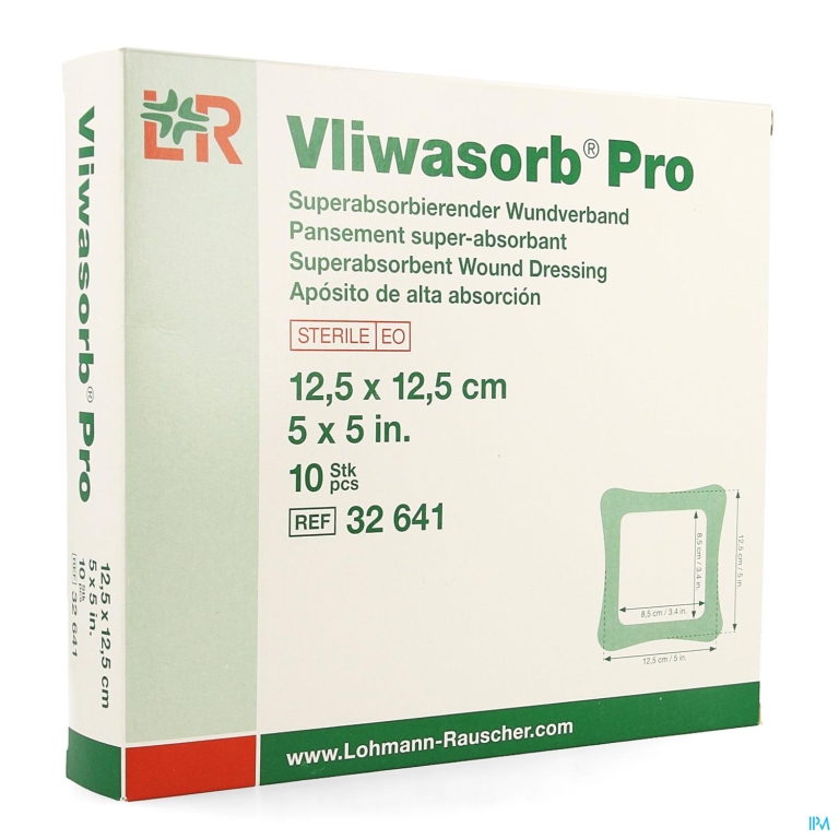 Vliwasorb Pro Verband 12,5×12,5cm 10 32641