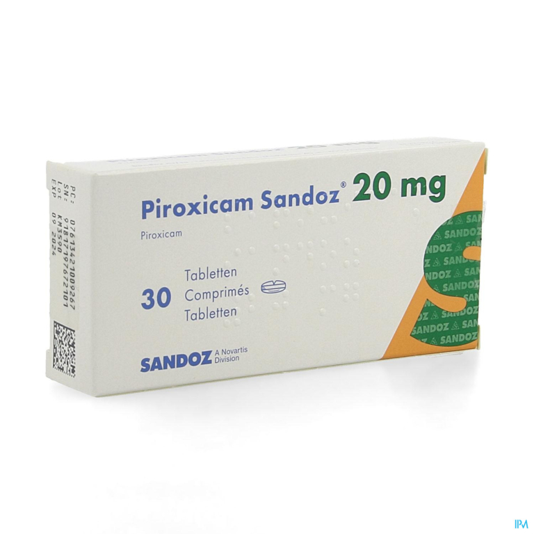 Piroxicam Sandoz Comp 30 X 20mg