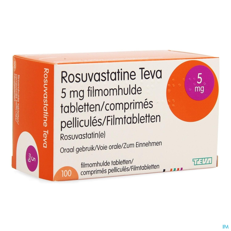 Rosuvastatine Teva 5mg Filmomh Tabl 100