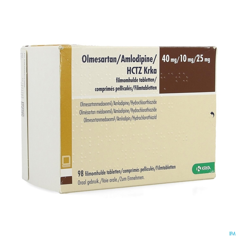 Olmesartan/amlodipine/hctz Krka 40/10/25,0 Comp 98