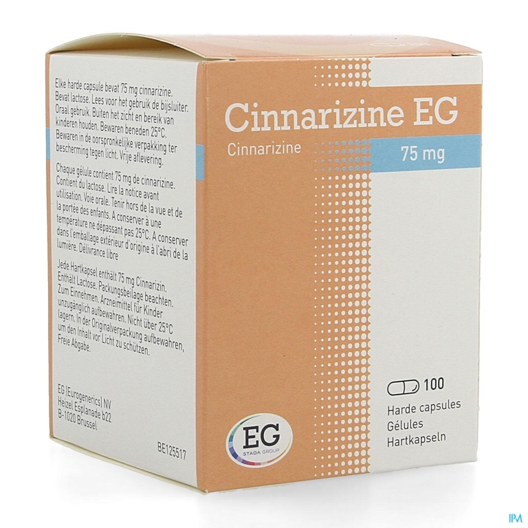 Cinnarizine EG Caps  100 X 75 Mg