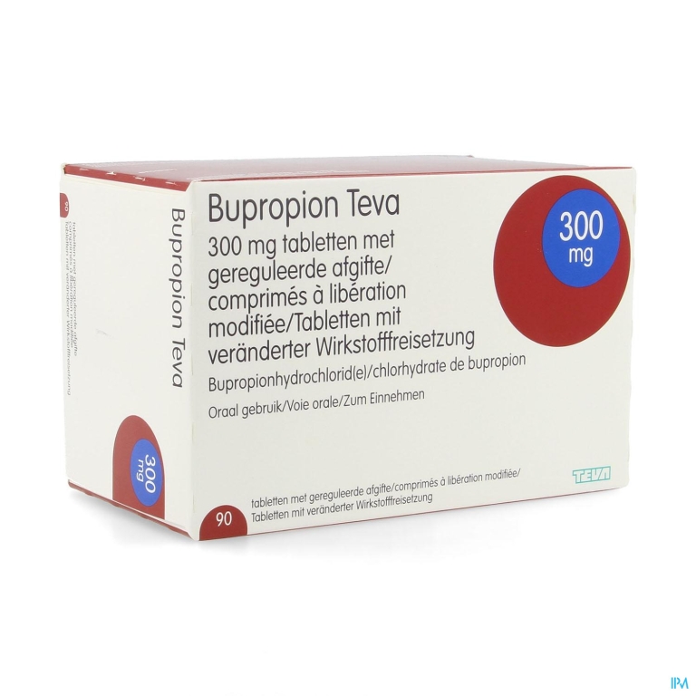 Bupropion Teva 300mg Geregul.afgifte Comp 90