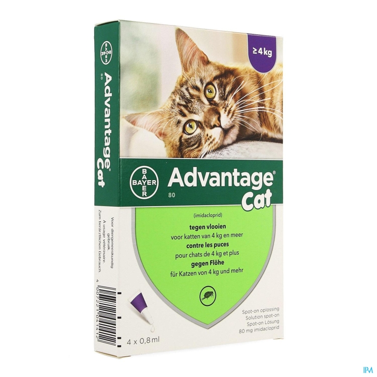 Advantage 80 Katten >4kg 4×0,8ml