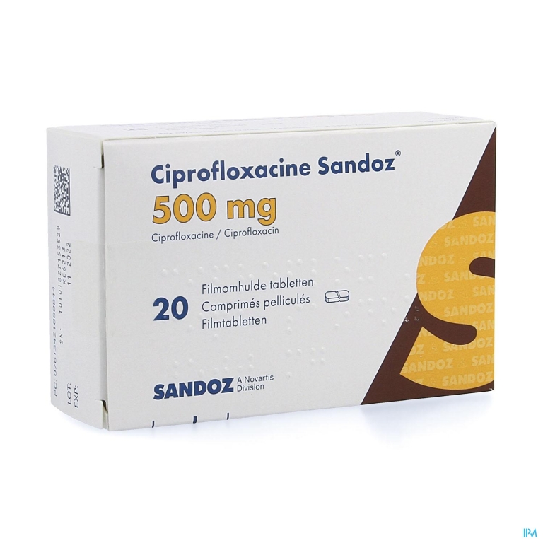 Ciprofloxacine Sandoz 500mg Tabl 20 New Sandoz