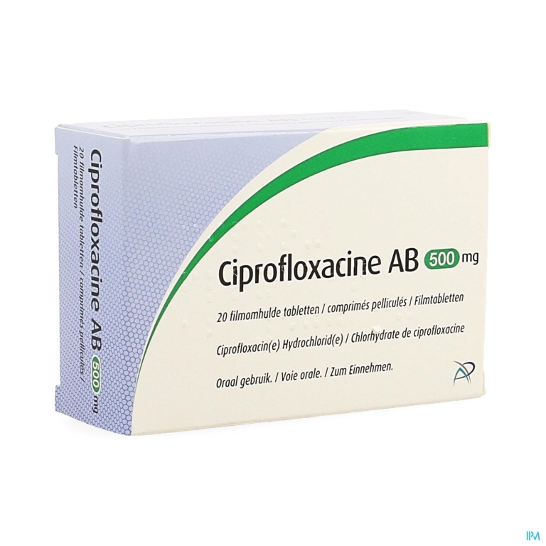 Ciprofloxacine Ab 500mg Filmomh Tabl 20 X 500mg