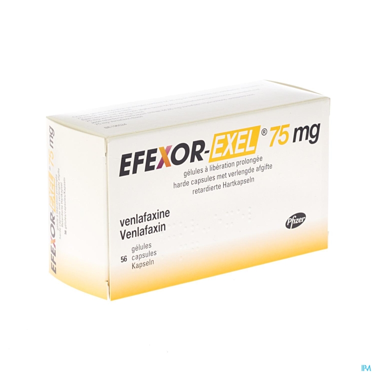 Efexor Exel 75mg Caps Verlengde Afgifte 56