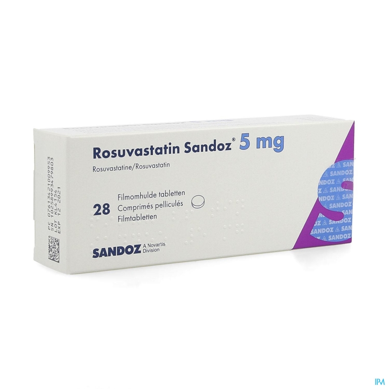 Rosuvastatin Sandoz 5mg Film.tabl 28 Opa/alu/pvc