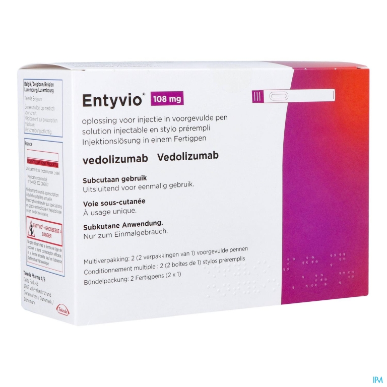 Entyvio 108mg Sol Inj Voorgevulde Pen 2