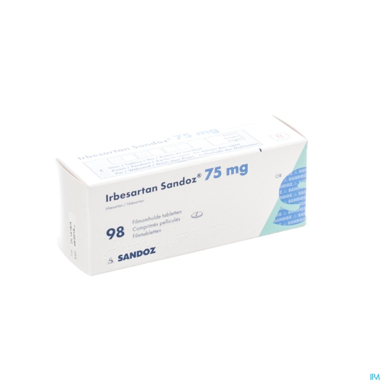 Irbesartan Sandoz 75mg Filmomh Tabl 98 X 75mg