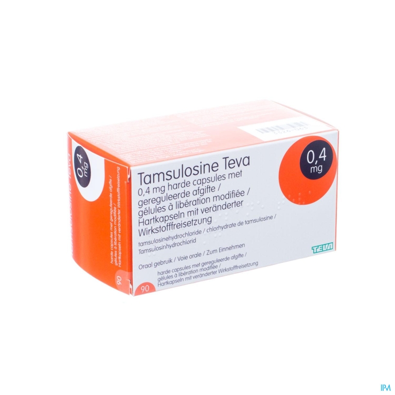 Tamsulosine Teva 0,4mg Gereg.afgifte Caps 90 Pip