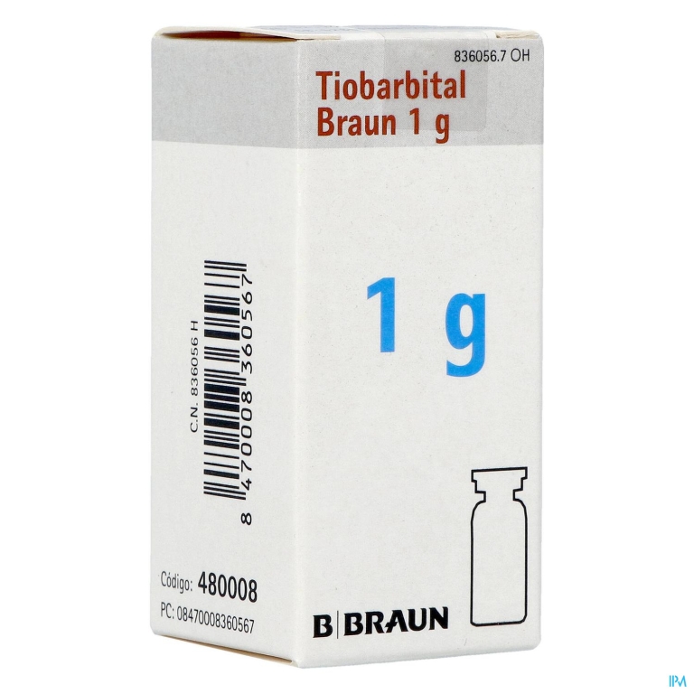 Tiobarbital Braun 1g Poeder Vr Opl Inj 1×1,0g