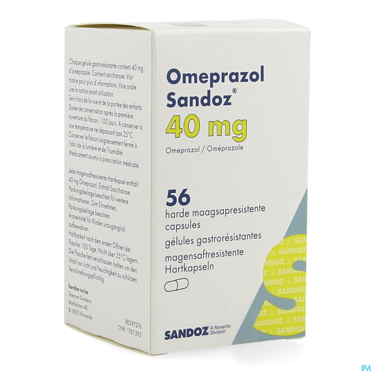 Omeprazol Sandoz Caps Enter 56 X 40mg