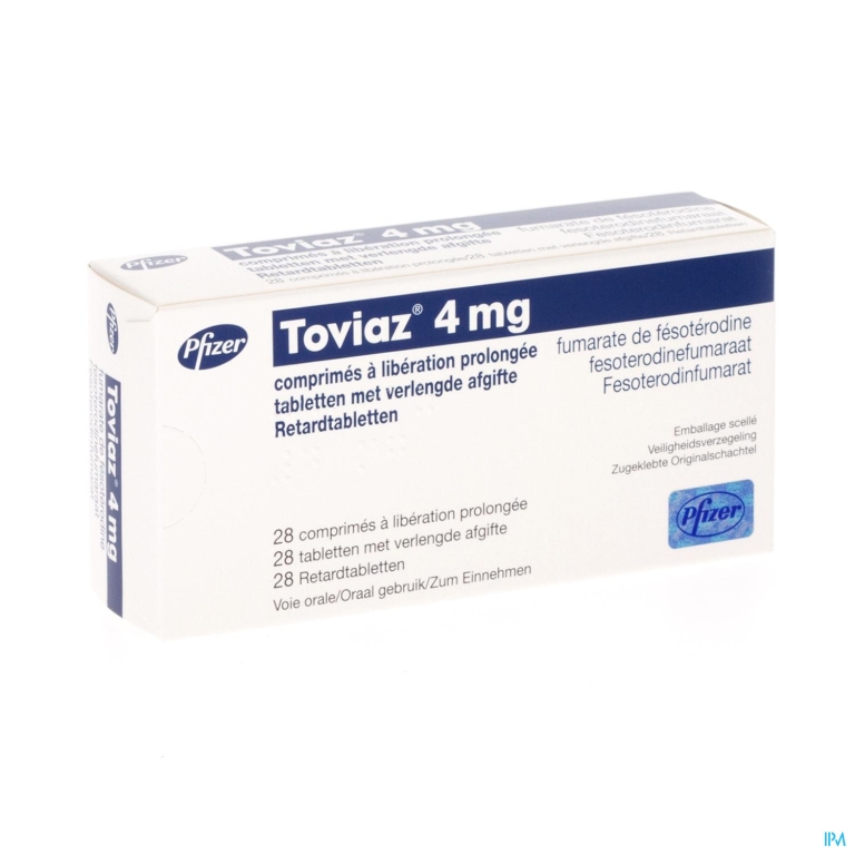 Toviaz 4mg Comp Verlengde Afgifte 28 X 4mg