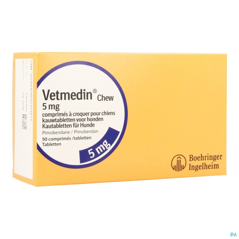 Vetmedin Chew 5mg Kauwtabl Hond 50x5mg