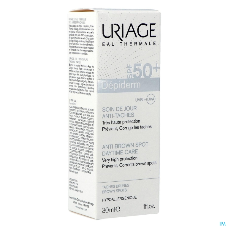 Uriage Depiderm Ip50+ Dagverzorg. Bruine Vlek.30ml