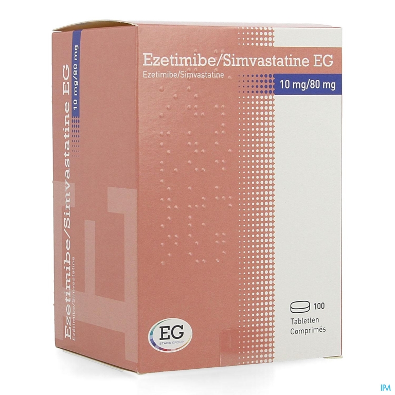 Ezetimibe Simvastatine EG 10Mg/80Mg Tabl 100 Hdpe