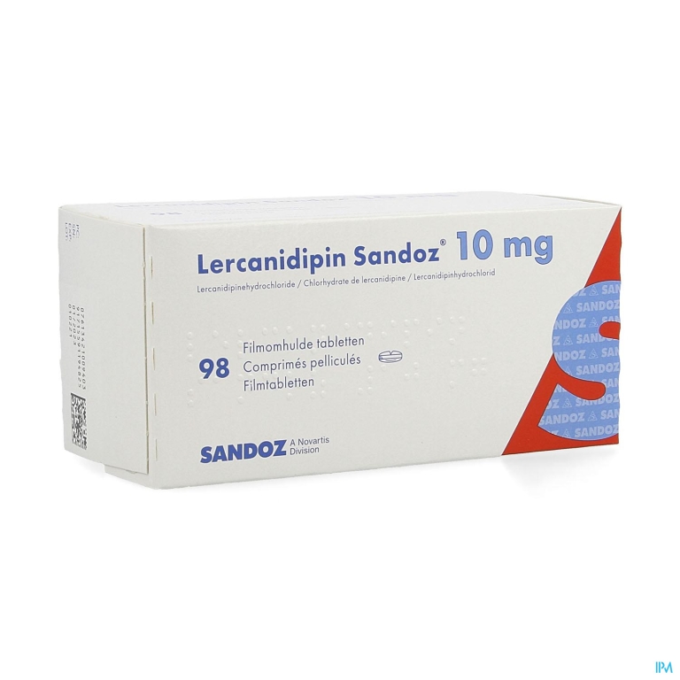 Lercanidipin Sandoz 10mg Comp 98 X 10mg