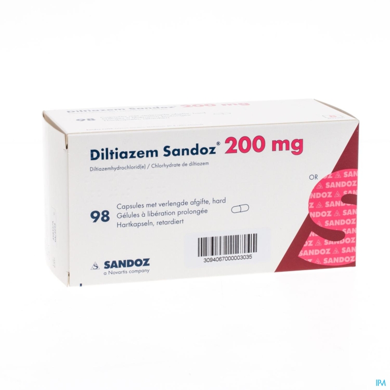 Diltiazem 200mg Sandoz Caps Verlengde Afgifte 98