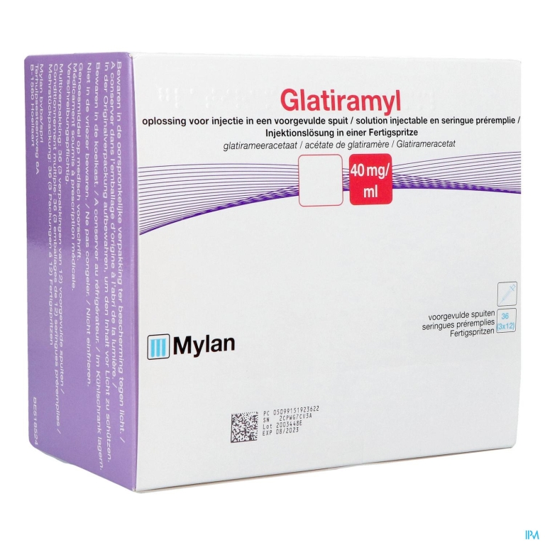 Glatiramyl 40mg/ml Opl Inj Voorgevulde Spuit 36