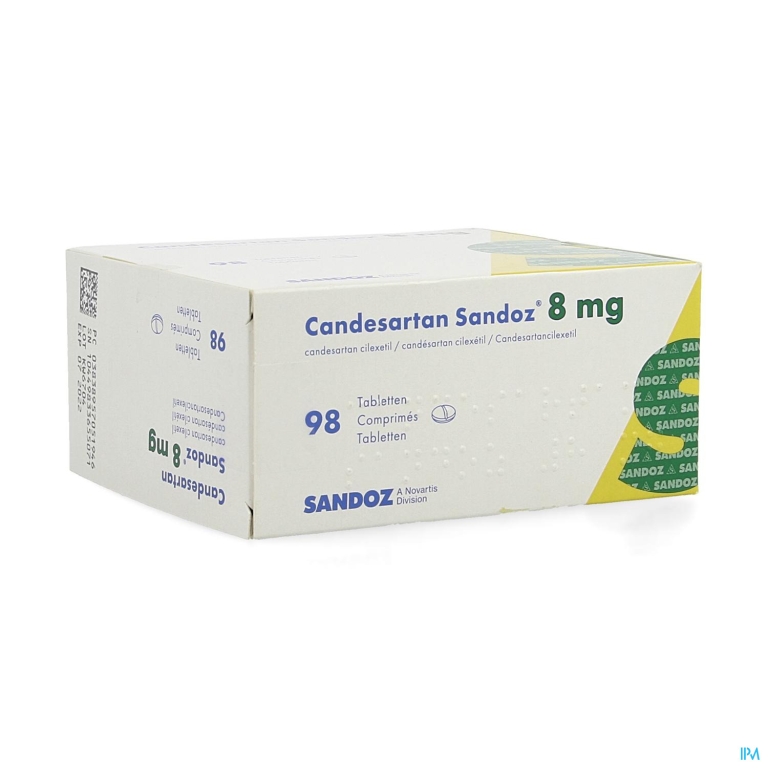 Candesartan Sandoz Tabl 98 X 8mg