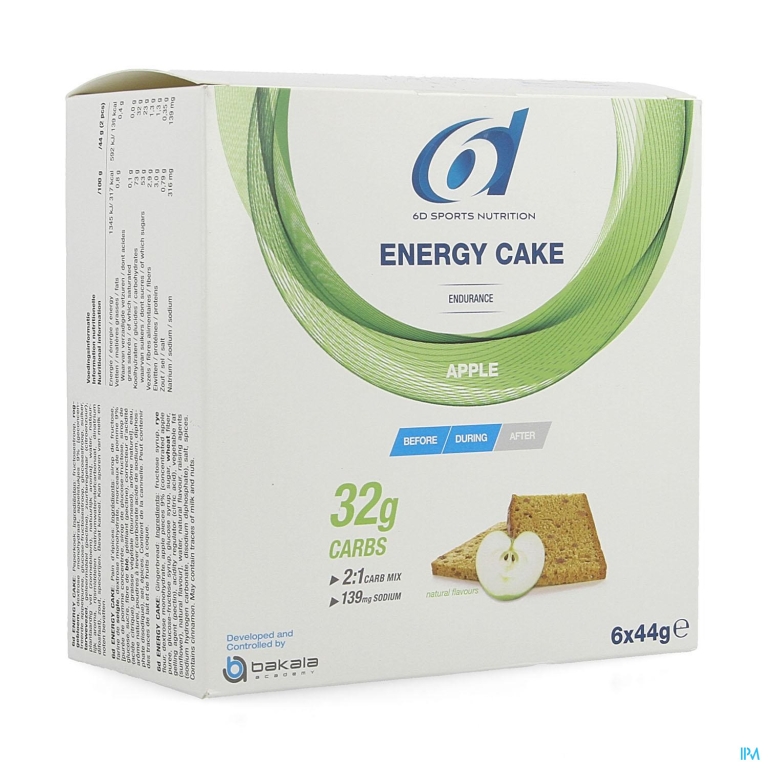 6d Sixd Energy Cake Apple 6x44g