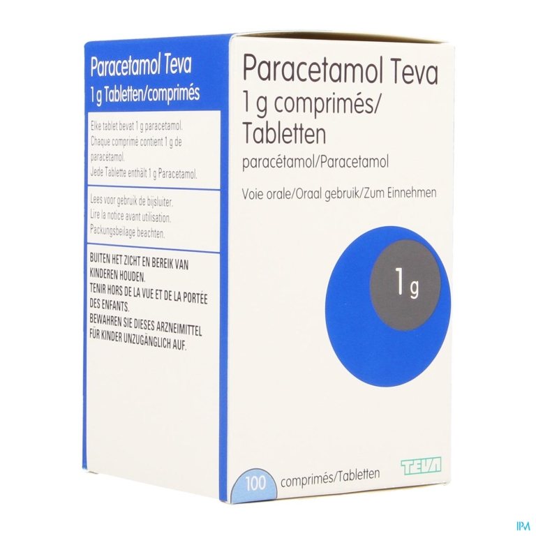 Paracetamol Teva 1g Tabl 100 X 1g Flacon