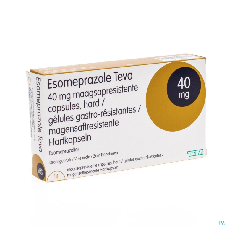 Esomeprazole Teva Caps Harde Maagsapres Bl 14x40mg