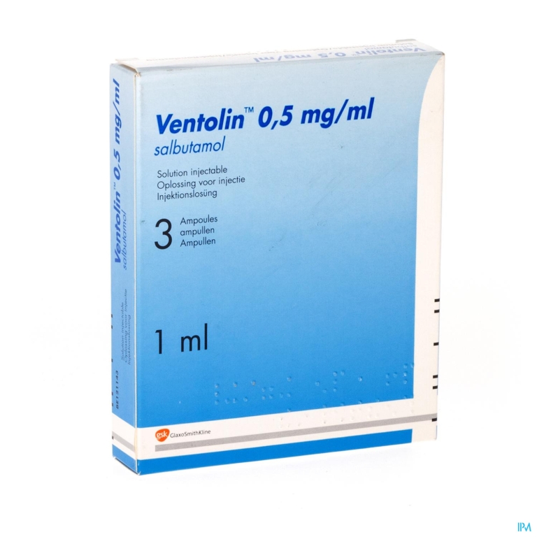 Ventolin Amp Inj 3 X 0,5mg/1ml