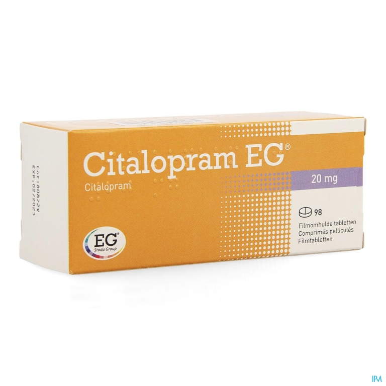 Citalopram EG Tabl 98X20Mg