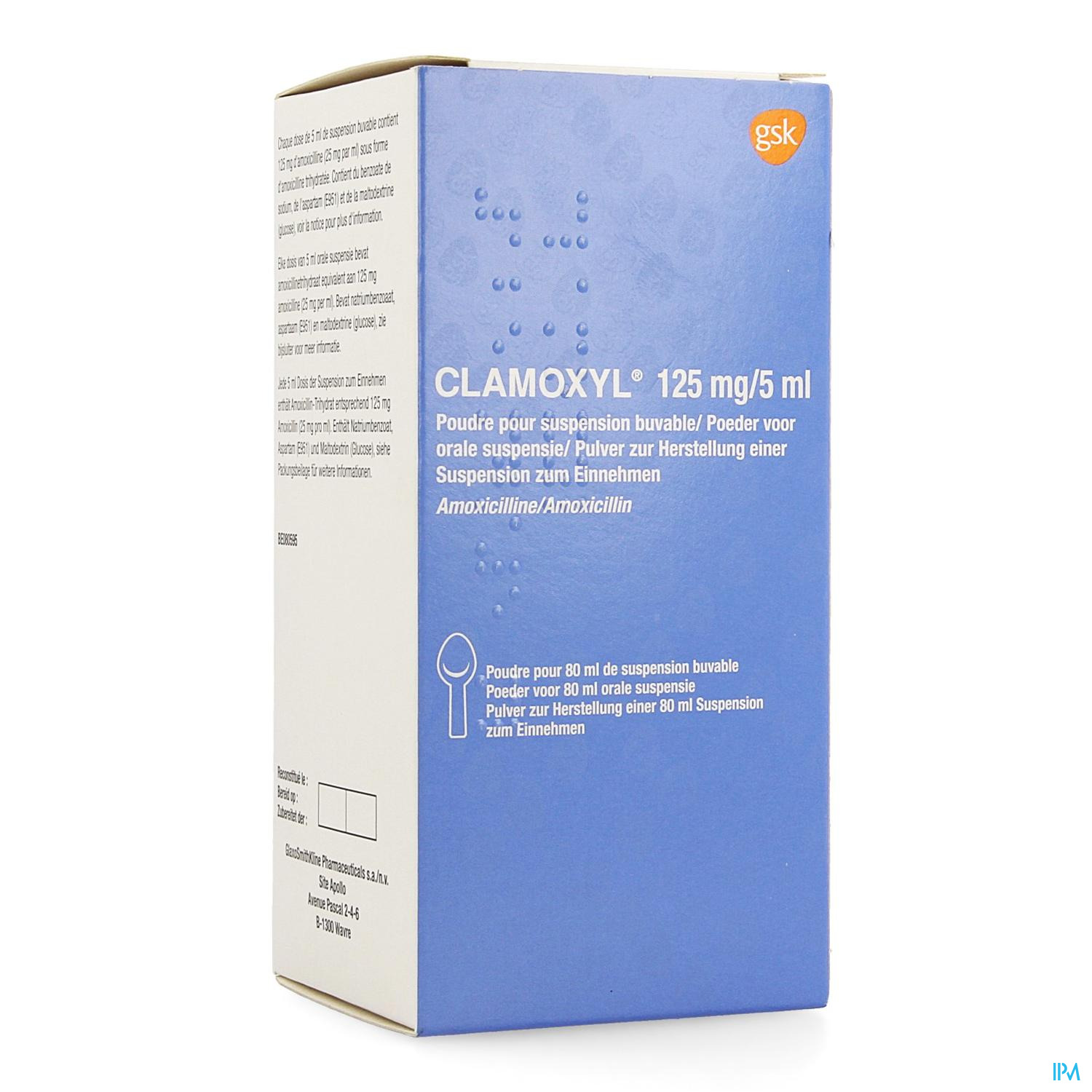 Clamoxyl Sir 1 X 80ml 125mg/5ml