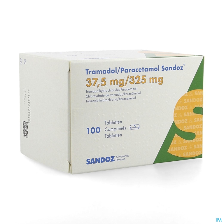 Tramadol/paracetamol Sandoz 37,5mg/325mg Comp 100