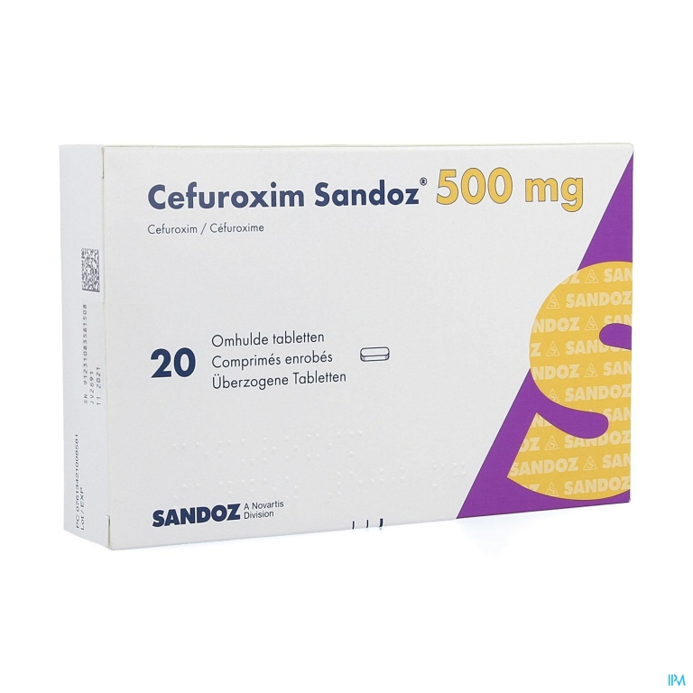 Cefuroxim Sandoz 500mg Film Omhulde 20