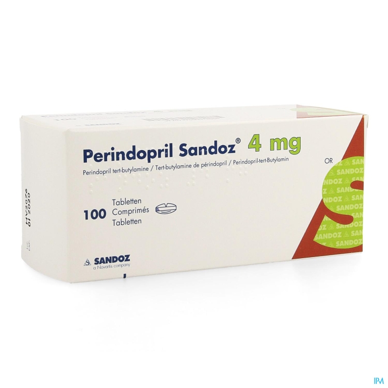 Perindopril Sandoz 4mg Impexeco Comp 100 X 4mg Pip